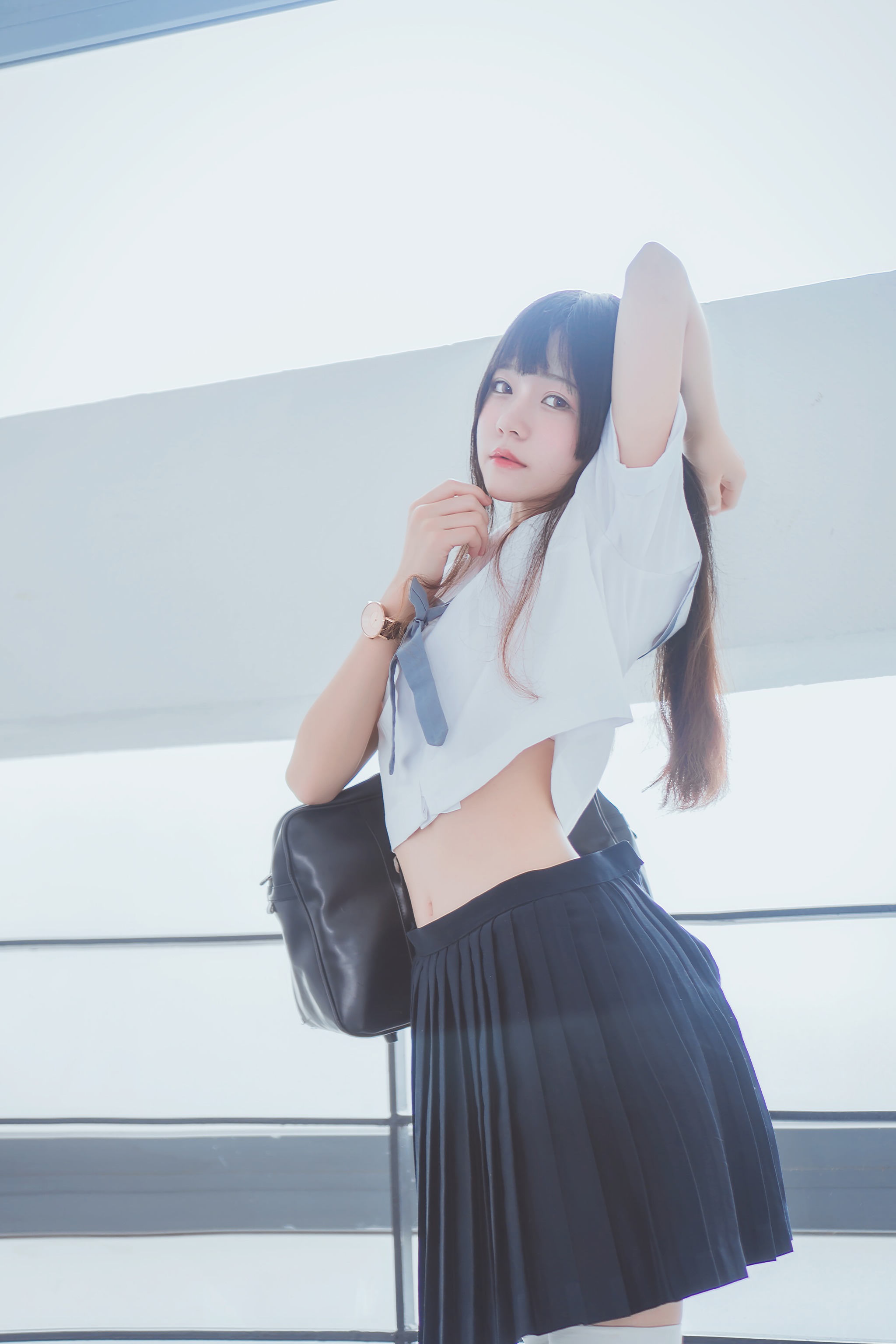 图片[1]-桜桃喵 – NO.003 蓝白水手服 [39P]-XikXak